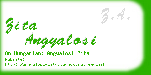 zita angyalosi business card